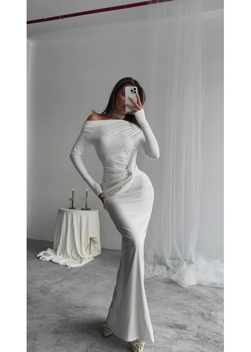 205618 WEISS KLEID Lycra