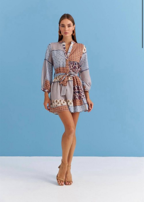 205662 GEMUSTERT KLEID