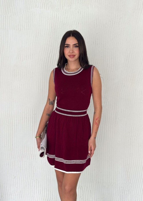 205705 BORDO KLEID STRICKWAREN