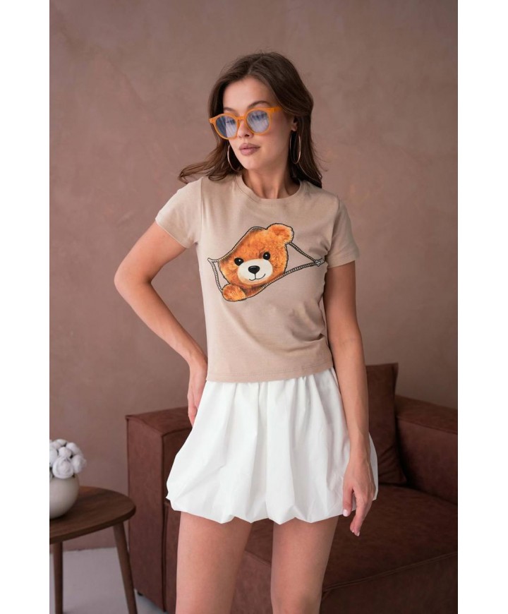 205754 MINK T SHIRT Cotton fabric