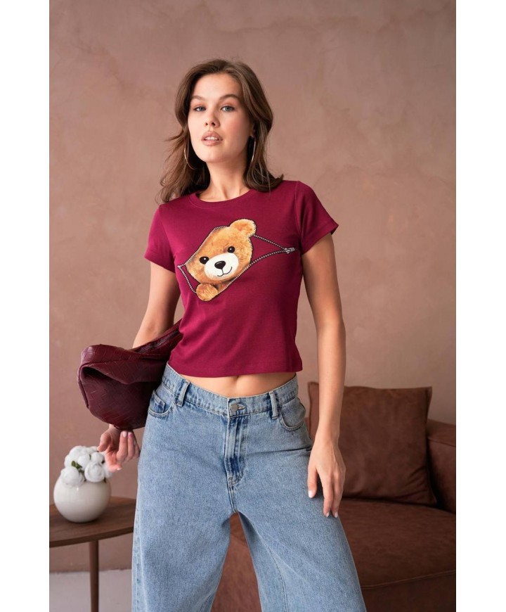 205755 BORDO T SHIRT Cotton fabric