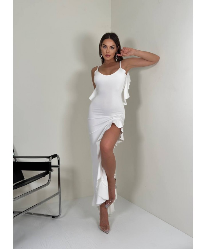 205774 BEYAZ ELBİSE LYCRA