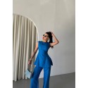 205828 BLAU MANNSCHAFT LEINENSTOFF