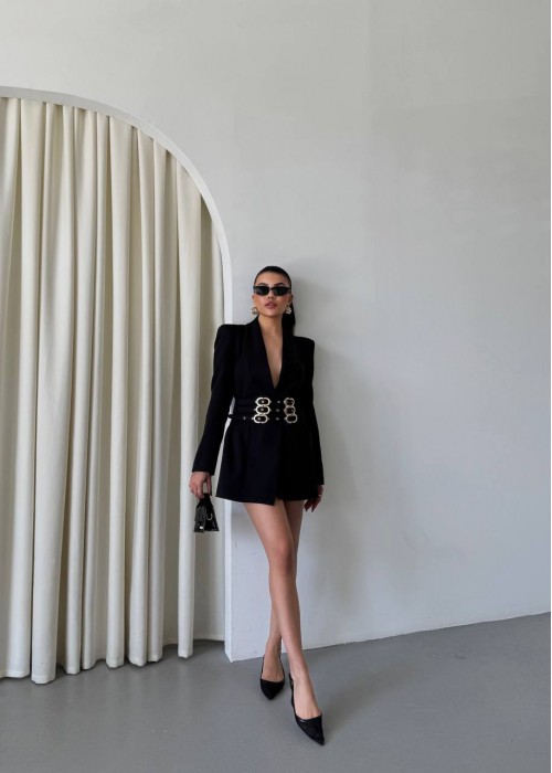 205848 SCHWARZ KLEID Jacke Kleid