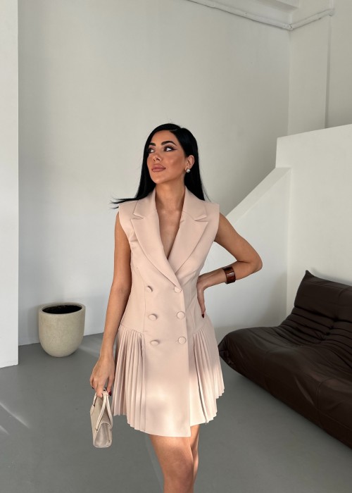 205991 KREM ELBİSE CEKET