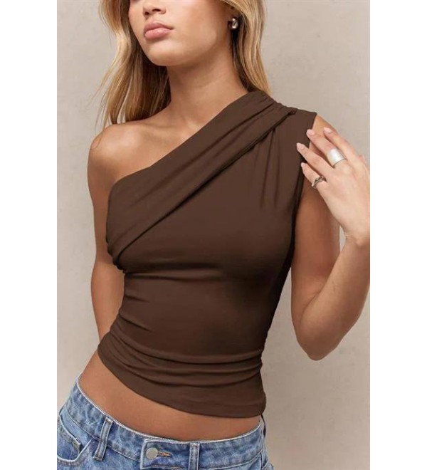 206200 COFFEE BLOUSE SCUBA FABRIC