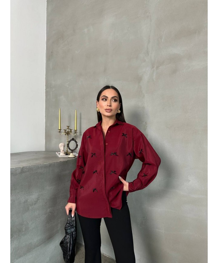 206259 BORDO GÖMLEK MODAL KUMAŞ
