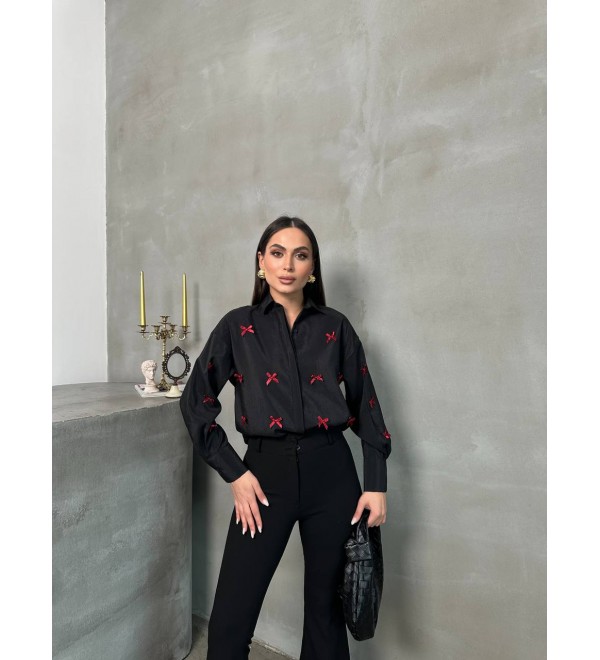 206262 BLACK SHIRT MODAL FABRIC