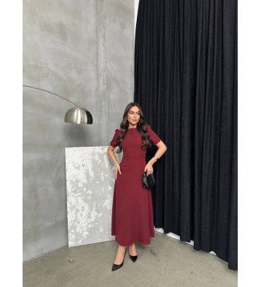 206263 BORDO ELBİSE...