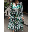 206322 GEMUSTERT KLEID VISKOSE STOFF