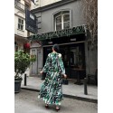 206322 GEMUSTERT KLEID VISKOSE STOFF