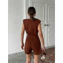 206470 KAFFEE KLEID KURZE HOSE