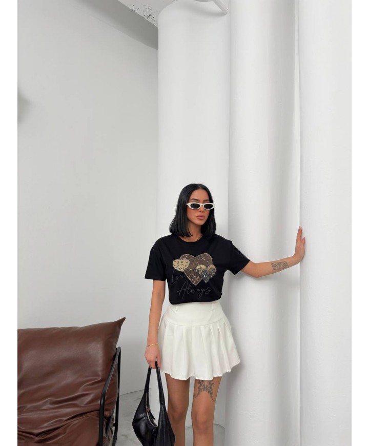 206574 BLACK T SHIRT Cotton fabric