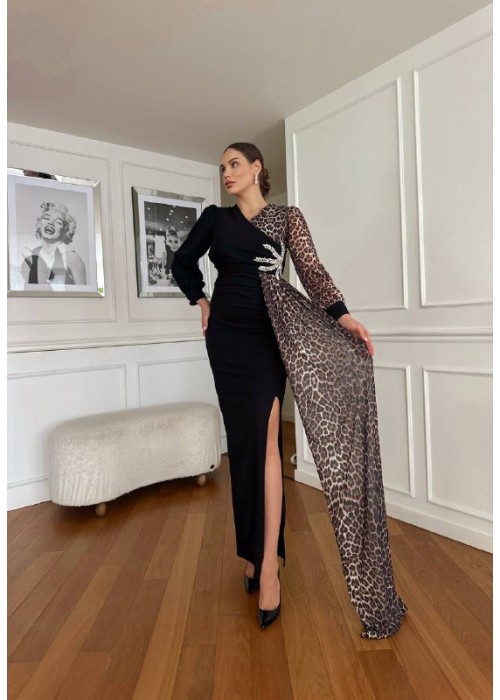 206611 SCHWARZ COCKRAİLKLEİD