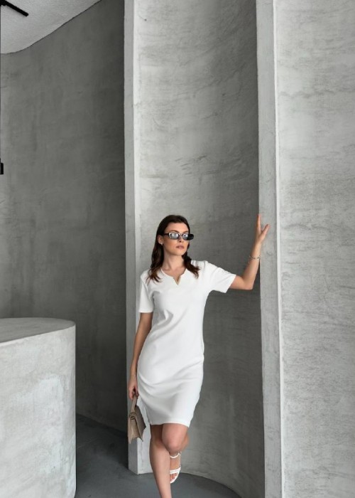 206690 WEISS KLEID Sandstrahl