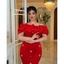 206754 ROT COCKRAİLKLEİD