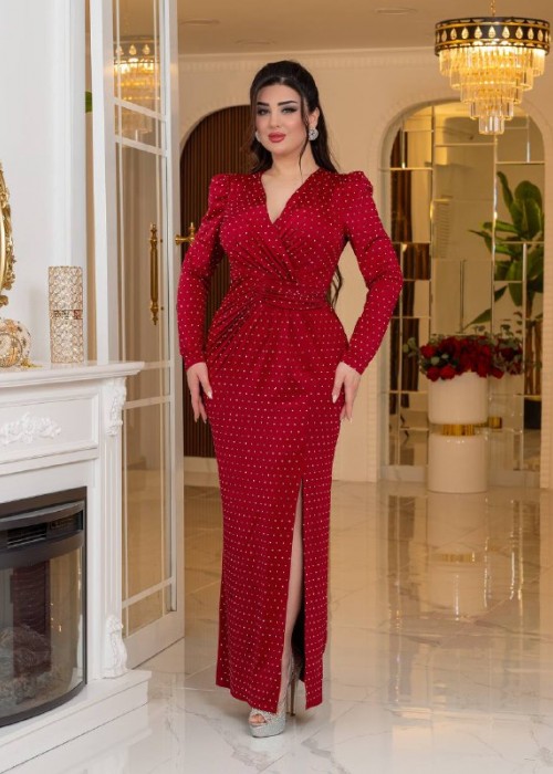 206757 ROT COCKRAİLKLEİD