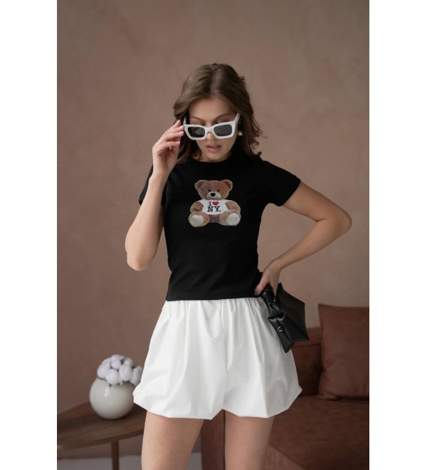 206840 BLACK T SHIRT COTTON
