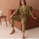 206847 KHAKI MANNSCHAFT LEINENSTOFF
