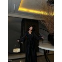 206863 BLACK COCKTAİL DRESS SILVERY