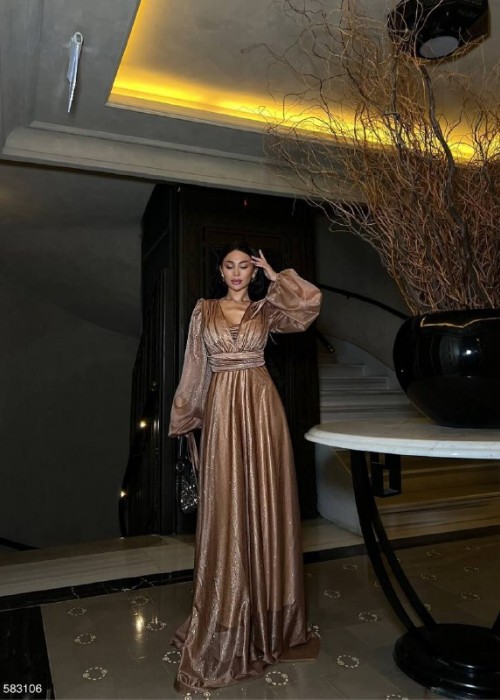 206865 GOLD COCKRAİLKLEİD SILBRIG