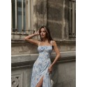 206936 BLUE DRESS CREP FABRIC