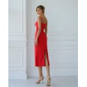 207065 ROT KLEID Scuba Crep