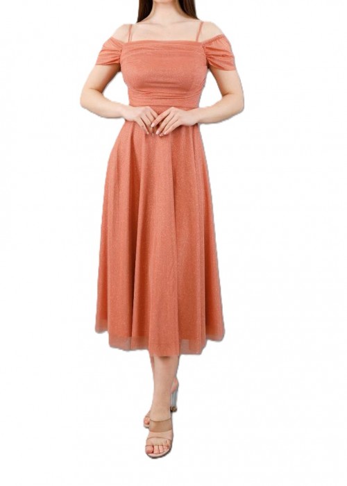 207090 ORANGE COCKRAİLKLEİD