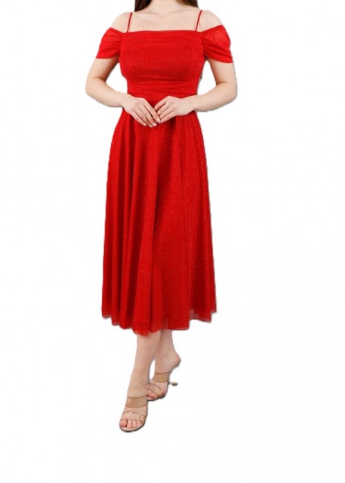 207092 ROT COCKRAİLKLEİD