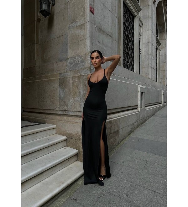 207415 SİYAH ELBİSE LYCRA