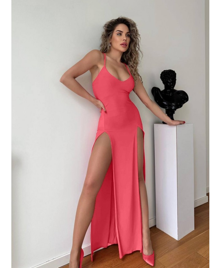 207419 PEMBE ELBİSE SANDY KUMAŞ