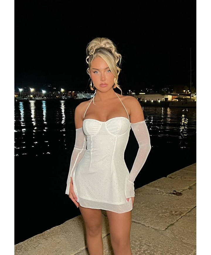 207420 BEYAZ ELBİSE LYCRA