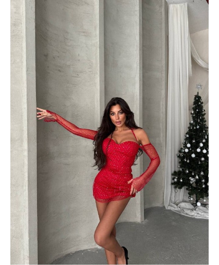 207422 KIRMIZI ELBİSE LYCRA
