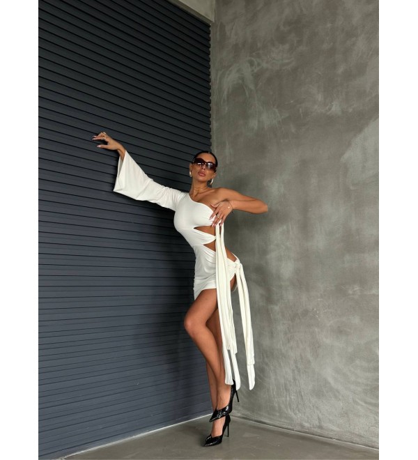 207423 BEYAZ ELBİSE LYCRA