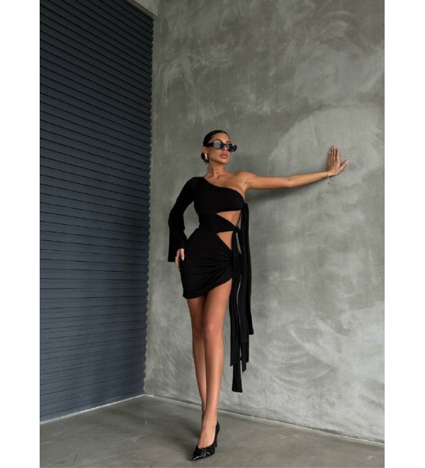207424 SİYAH ELBİSE LYCRA