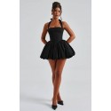207490 SCHWARZ KLEID Dakron -Stoff