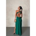 207492 YEŞİL ELBİSE SANDY KUMAŞ