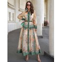207494 PATTERNED DRESS LINEN FABRIC