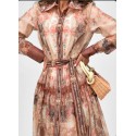 207495 PATTERNED DRESS LINEN FABRIC