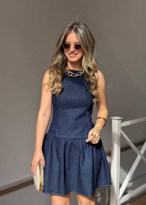 207507 NAVY BLAU KLEID