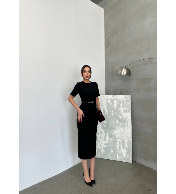207616 SİYAH ELBİSE ZARA MODEL