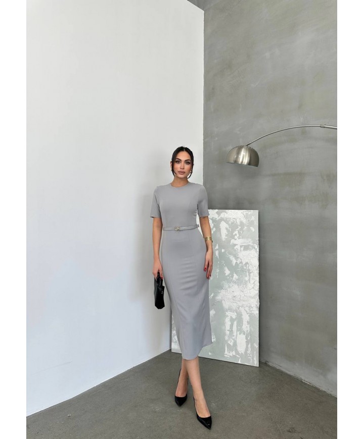 207617 GRİ ELBİSE ZARA MODEL