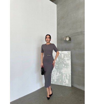 207620 GRİ ELBİSE ZA...