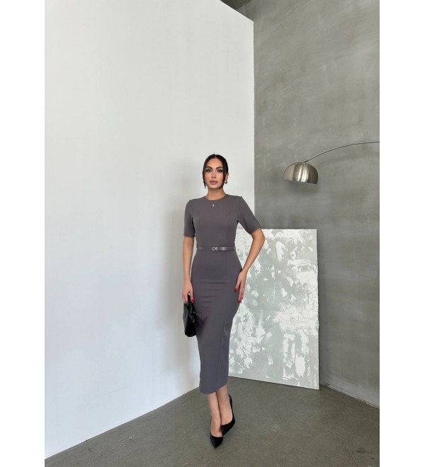 207620 GRİ ELBİSE ZARA MODEL