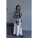 207687 ECRU DRESS ATLAS FABRIC