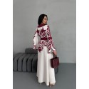 207690 BORDO DRESS ATLAS FABRIC