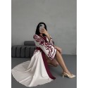207690 BORDO DRESS ATLAS FABRIC
