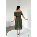 207705 KHAKI KLEID CHIFFON STOFF