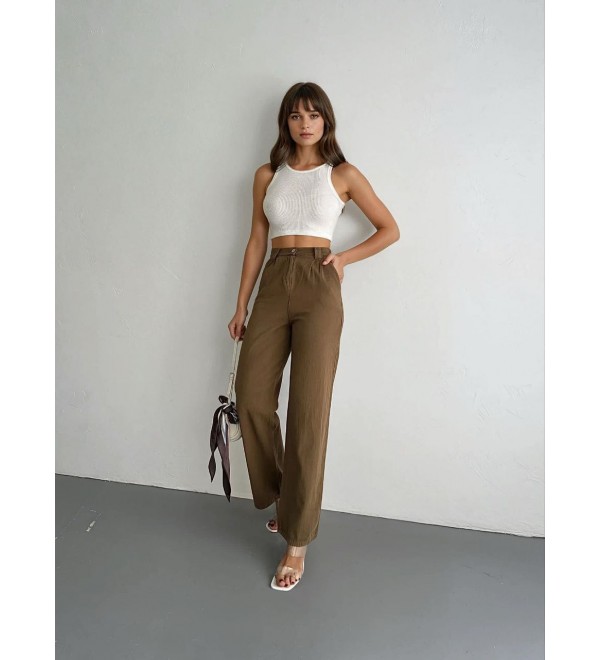 207829 COFFEE TROUSERS