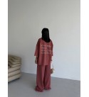 207904 BORDO EŞOFMAN TAKIM TAŞ İŞLEMELİ